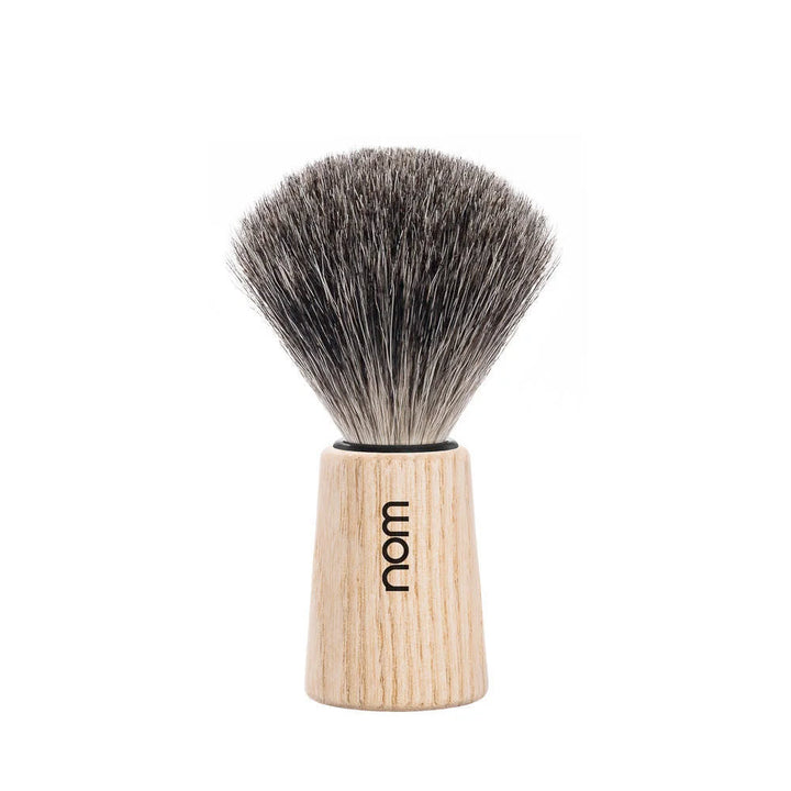 nom THEO Pure Badger Shaving Brush in Pure Ash